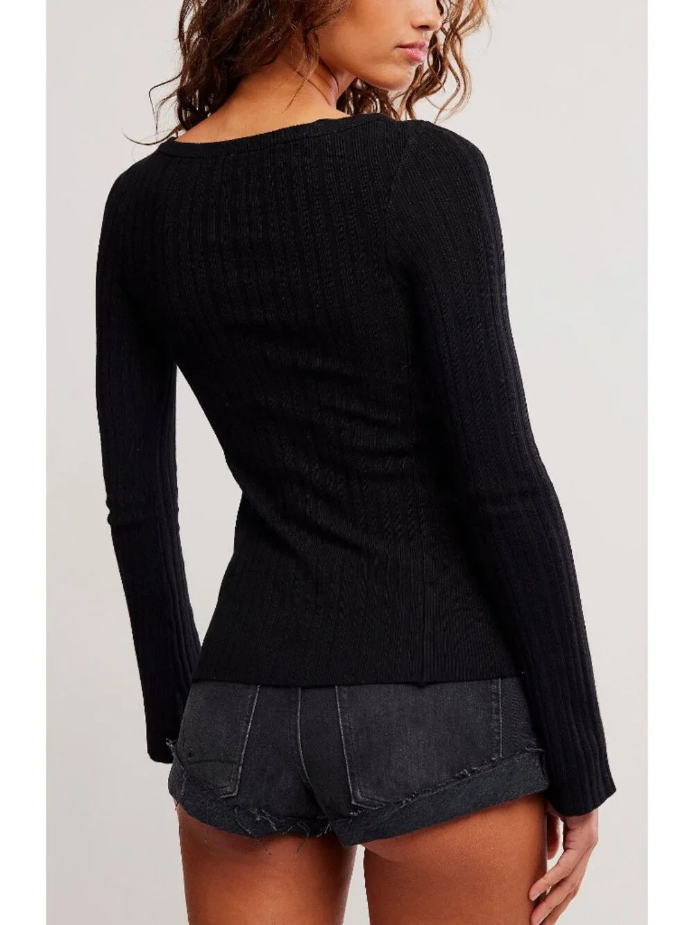 FREE PEOPLE East Side Cardigan / Black